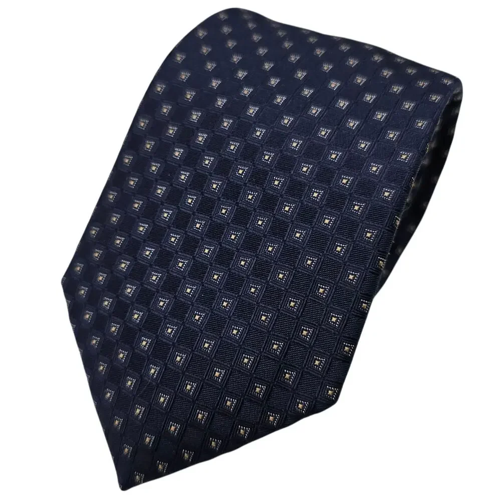 Jos. A. Bank Traveler Blue Geometric Silk Classic Tie 58.5